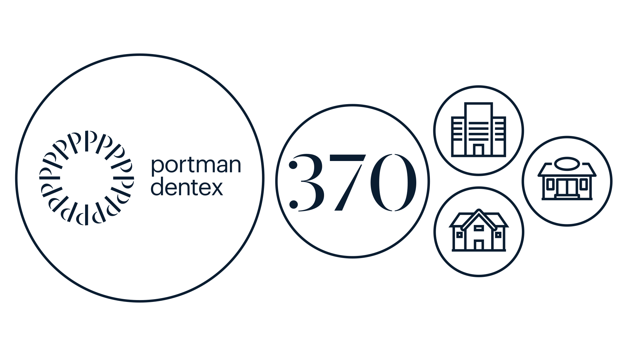 a blue circle with the number 370 in it