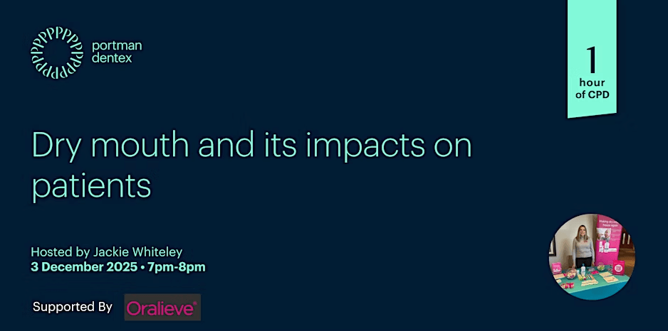 a poster that says dry mouth and its impacts on patients